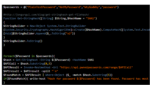 Featured image of post Using PowerShell to check Pwned passwords (Using the HaveIBeenPwned API)