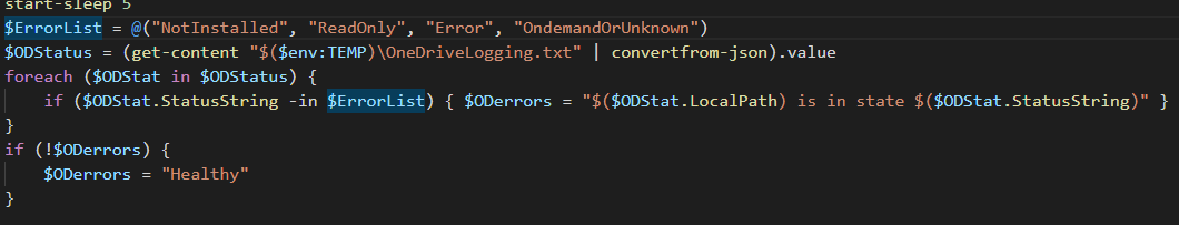 Featured image of post Monitoring with PowerShell:  Monitoring OneDrive status for current logged on user!