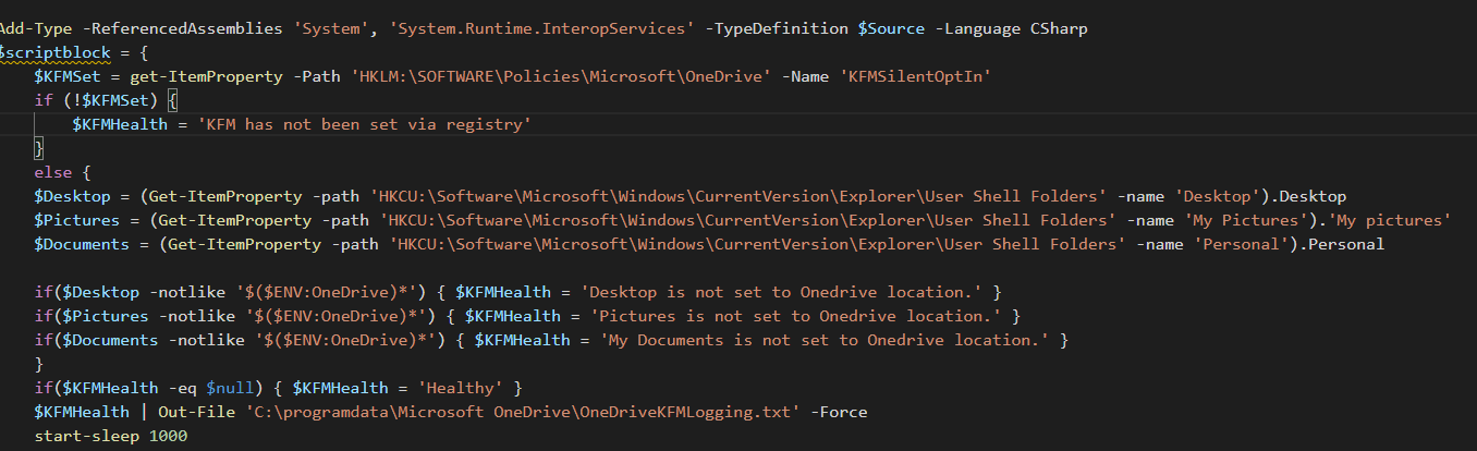 Featured image of post Monitoring with PowerShell: Monitoring Onedrive Known Folder Move